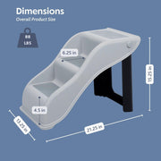 Lightweight 3-Step Pet Stairs by TRIXIE – Plastic, 3-Gray, Model 39475