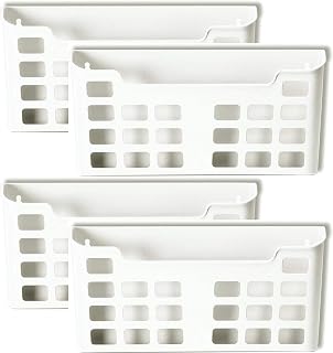 Officemate MagnetPlus Magnetic Letter Size File Pocket, White 4-Count