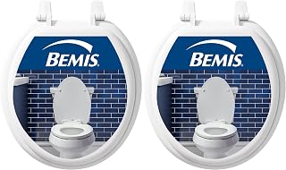 Bemis 400TTA Economy Durable Wood Toilet Seat, Made in USA, Round, White (Pack of 2)