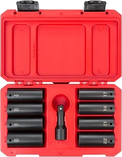 TEKTON 1/2 Inch Drive Impact Lug Nut Socket Set, 9-Piece | SID92415