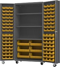 Durham Mobile Cabinet, 102 Bins, 3 Shelves
