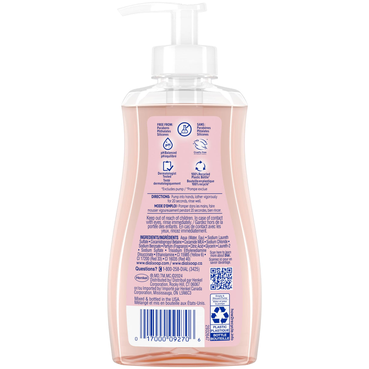 Liquid Hand Soap by Dial – 7.5 Fl Oz (Pack of 1), PINK, Model 907279