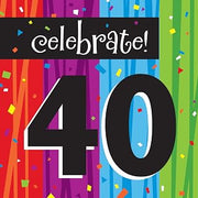 Creative Converting Milestones Celebrate 40 Themed Luncheon Napkins