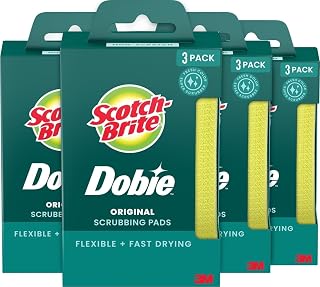 Scotch-Brite Dobie Non-Scratch All-Purpose Scrub Pads, 12 Pack