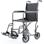 Global Industrial Healthcare Transport Chair – 19" W Seat, Black