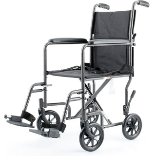 Global Industrial Healthcare Transport Chair – 19" W Seat, Black