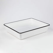 American Metalcraft White, black rimmed / 212 oz. / Classic Serving Bowls