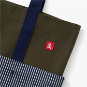 The Market Tote by hedley & bennett – 1008 cubic_inches, Cotton, Olive, Model The Market Tote - Olive