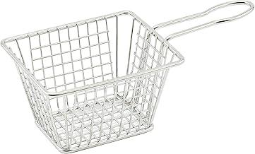 WINCO Mini Fry Basket, Silver , 5" x 4" x 4"