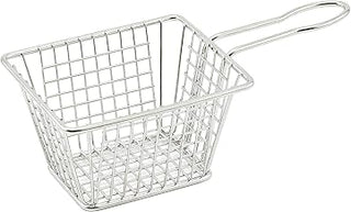 WINCO Mini Fry Basket, Silver , 5" x 4" x 4"