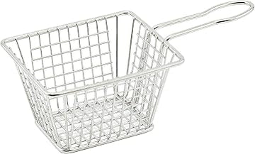 WINCO Mini Fry Basket, Silver , 5" x 4" x 4"