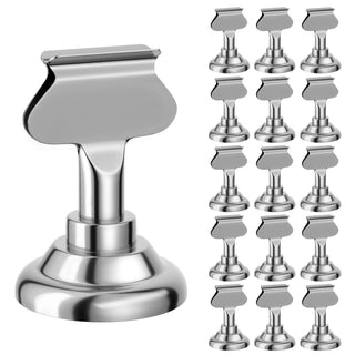 Erytllly Place Card Holders, Stainless Steel 1.7 Inch, Silver 16 Pack