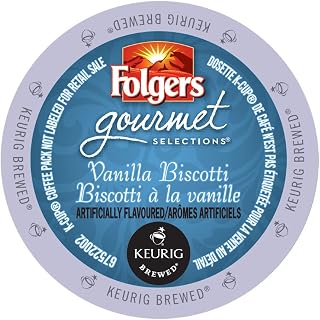 Folgers Gourmet Selections Vanilla Biscotti Coffee K-Cups ( 2 Pack x 24 K-cups)