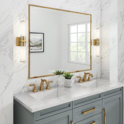 Polished Nickel Two-Light Bathroom Vanity from the Positano Collection by by Artcraft – Glass, Polished Nickel / Clear, Model AC11772CN