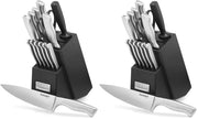 15-Piece Stainless Steel Hollow Handle Block Set by Cuisinart – 15-Piece (Pack of 2), Stainless Steel, Hollow Handle, Pack of 2, Model C77SS-15PK