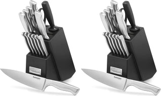 15-Piece Stainless Steel Hollow Handle Block Set by Cuisinart – 15-Piece (Pack of 2), Stainless Steel, Hollow Handle, Pack of 2, Model C77SS-15PK
