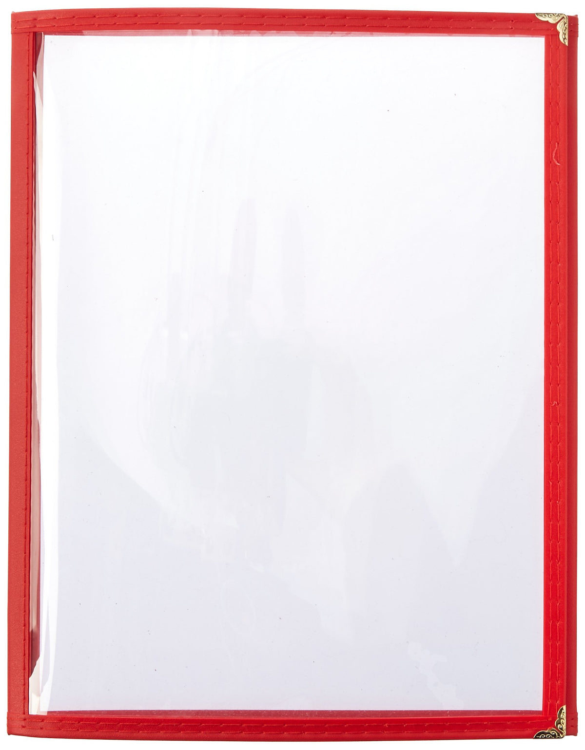 Winco 12" x 9.5" / Triple / Red Menu Covers