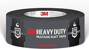 3M Black Duct Tape, 1.88in x 45yd, 1 Roll, Heavy Duty, 2145-BK | Temporary Solutions for Sealing, Holding, and Reinforcing, Tear by Hand Vertically and Horizontally, Staple for Every Toolbox