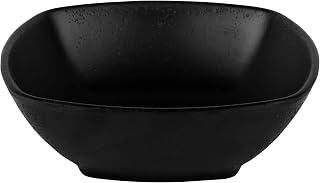 Elite Global Solutions JW1506-B Square Bowl, 5 3/4" sq. x 1 7/8" h., Melamine, Black (Pack of 6) | Dishwasher safe, Shatterproof, Restaurant service, Great for Salads, Sides, Pasta and Shared Dishes