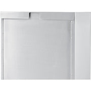 Indoor Wall Mount Trash Can by Global Industrial – 6"L x 14"W x 18"H, 6.4 gallons, Stainless Steel, Satin, Model 641437SS