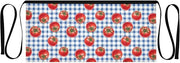 Kitchen Apron Tomato Checkered | Unisex Server Apron with 3 Pockets, Adjustable for Waiters, Gardeners, Kitchen, BBQ, Painting and Restaurant Work