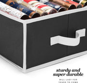 Homior Wrapping Paper Organizer, Holds 24 Rolls, Black