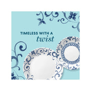 12-Piece Dinnerware Set Service for by Corelle – Vitrelle® glass, Blue, Pack of 12, Model 3516