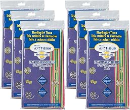 Spectra® Deluxe Bleeding Art Tissue, 10 Color Bright Assortment, 20" x 30", 20 Sheets Per Pack, 6 Packs