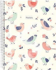 Blueline XTREME White Notebook, Spiral Binding, 1-Subject, 160 Pages, Ideal for School, Office, Notes, Lists & Planning, 11" x 8.5", Feather Friends Design (315803)