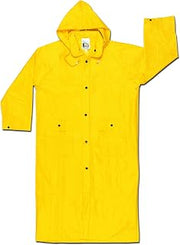 MCR Safety 300CX6 Wizard PVC/Nylon Flame Resistant Coat with Detachable Hood, Yellow, 6X-Large
