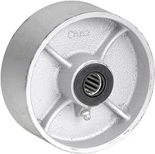 8" x 2" Molded Plastic Wheel, 1/2" Axle, 1/Pk