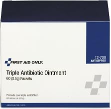First Aid Only 12-700 Triple Antibiotic Ointment Packets, 60 Count
