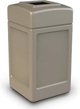 Commercial Zone Products 732102 Square Waste Container,Beige,42 Gallon