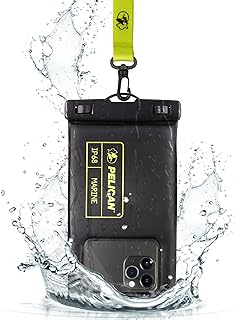 Pelican Marine Waterproof Phone Pouch (Regular) -Black/Hi-Vis Yellow