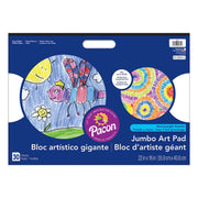 Prang Jumbo Art Pad by DIXON TICONDEROGA CO - PACON – 22 x 16 inches, Paper, White, Pack of 3, Model PAC4711-3
