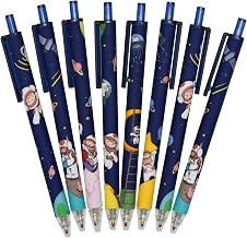 Maydahui 30 PCS Spaceman Gel Pen Retractable Printing Planet Pen Black Ink | Blue Mysterious Universe for Astronaut School Party