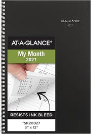 AT-A-GLANCE 2027 Planner, Monthly, 14-Month Dec-Jan, 8" x 12", DayMinder, Black (SK20027)