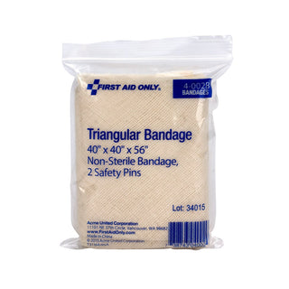 Triangular Bandage with 2 Fastening Hooks by First Aid Only – 56 x 40, Multi, Model 4-002B