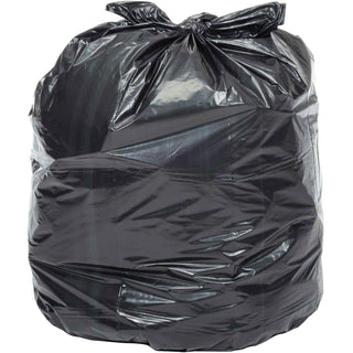 42 Gallon Contractor Black Trash Bags by Napco Bag And Film – 50 Count (Pack of 1), 42.0 gallons, LLDPE, Black, Model M32503
