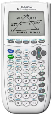 Ti-84 Plus Graphing Calculator by Texas Instruments – Plastic, White, Model 84PLWHITE