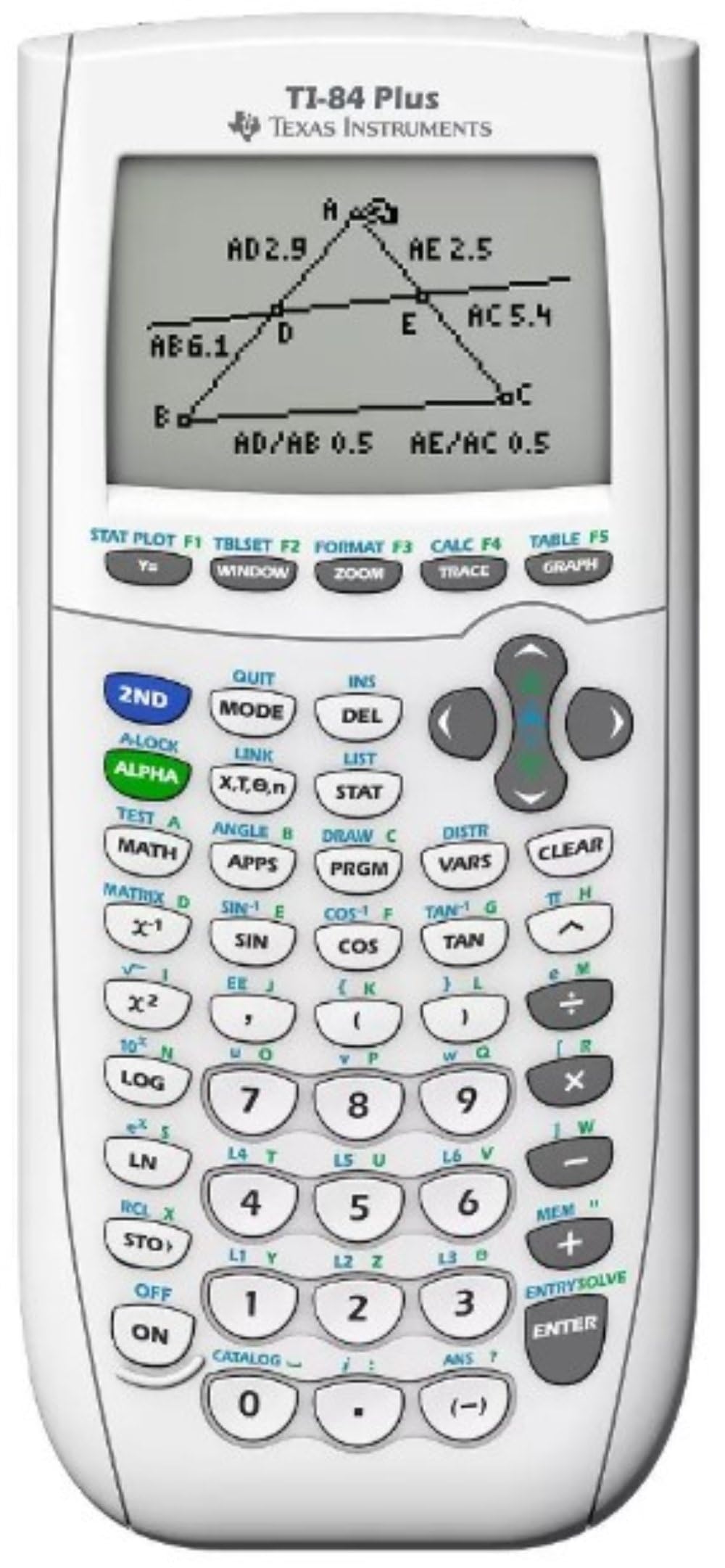 Ti-84 Plus Graphing Calculator by Texas Instruments – Plastic, White, Model 84PLWHITE
