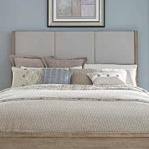 Liberty Furniture Brentwood Queen Upholstered Panel Bed Headboard Contemporary Bedroom - Sandstone