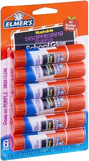 Elmer's E1560 1.2 Oz Washable School Glue Stick 6 Count