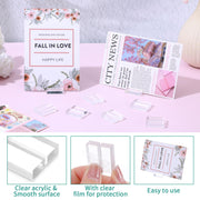 HaiFafafaing Table Number Holder, Clear Acrylic, Set of 50