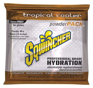 Electrolyte Powder by Sqwincher – 23.83 Ounce (Pack of 32), Tropical Cooler, Model 016049-TC
