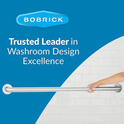 Straight Grab Bar by Bobrick – 42", Stainless Steel, Satin Finish, Model 6806x42