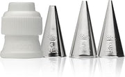 Ateco 380-4 Piece Writing Tube Set, Includes Stainless Steel Tips: 2, 4, 6 & One Standard Coupler