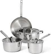 Tramontina Tempo Tri-Ply Base Stainless Steel 7-Piece Pots and Pans Set