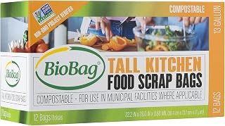 BioBag Compostable Tall 13 Gallon Food Waste Bags - 48ct