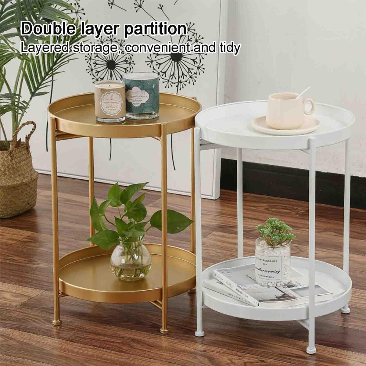 Side Table by WPWSDWMX – One Size, Metal, White, Model WPWSDWMX